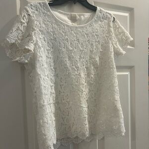 Chico's White Lace Top size 1/med